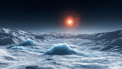 Wall Mural - realistic cosmos celestial landscapes. breathtaking realistic depiction of celestial landscapes show