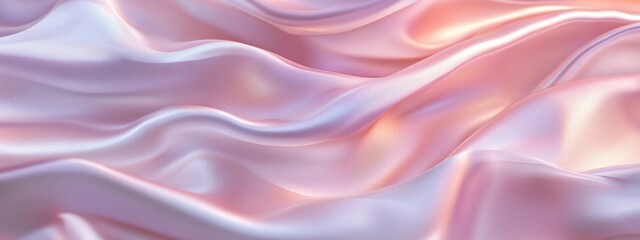 Poster - Luxury silk texture background with soft folds and pastel tones
