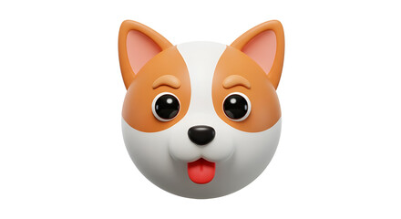 Poster - Corgi dog. 3d vector icon. Cartoon minimal style. stock illustration
