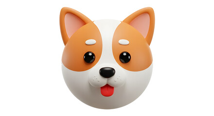 Poster - Corgi dog. 3d vector icon. Cartoon minimal style. stock illustration
