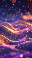 Aufkleber - Vibrant 3D animated particle background with abstract gradient movement loopable design