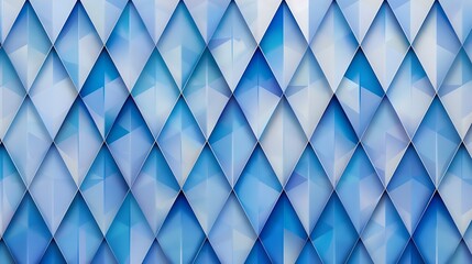 abstract background with a repeating pattern of blue diamond - shaped geometric forms, creating a st