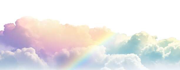 Wall Mural - png evening pastel sky rainbow nature clouds.