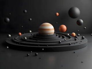 Wall Mural - planet universe vortex planet starry sky future technology concept illustration background