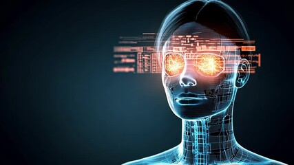 Poster - Exploring the future of healthcare with neural implants and advanced AI technology in 4k animation