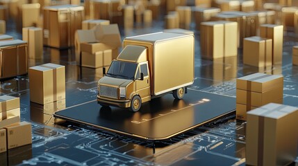 Poster - Warehouse management system using AR for picking and sorting deliveries, tech overlay
