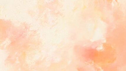 Poster - A colorful painting with a white background. The painting is made up of different colors, including orange, pink, and white