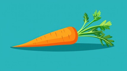 Poster - Flat carrot icon with colorful modern style 