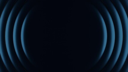 Fototapete - Blue light wave diffusion animation, Radio wave.Sound wave background. Radio station signal. Abstract sound track. 3d round rings minimal background. Modern seamless looped. 4k animation. 3d rendering