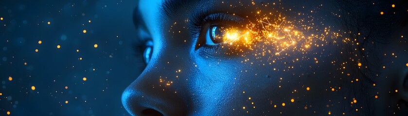 Poster - Cosmic Reflection A Conceptual Portrait of the Universe Within