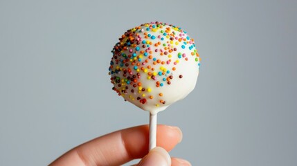 Poster - Hand holding a single cake pop 