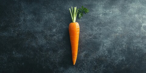 Poster - Isolated carrot on plain surface with no distractions 