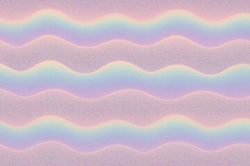 Aufkleber - Soft pastel rainbow waves create a seamless and glittery pattern, perfect for backgrounds, textiles, or any design needing a touch of iridescent magic