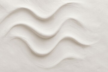Poster - white clay is forming an abstract wavy pattern, creating a unique and textured background ideal for 