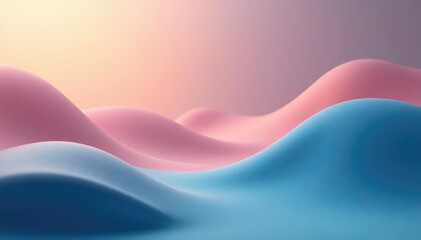 Wall Mural - Subtle undulating curves, soft color gradient, minimalist, smooth
