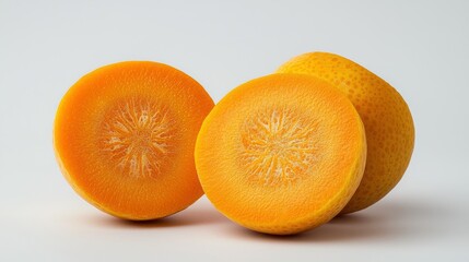 Poster - Whole orange carrot isolated with clean background 
