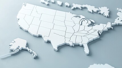 Poster - detailed map of the united states highlighting accelerator and incubator zones for startups and inno