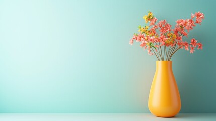 Poster - A beautiful vase filled with colorful flowers, illustrating color palette guide and visual identity elements