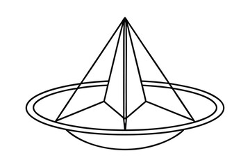 Poster - Geometric Abstract Art Conical Structure, Lines, Shapes, Design