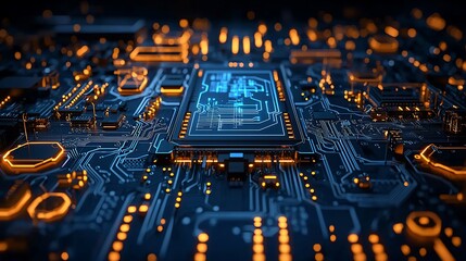 Poster - Circuit Board Technology Closeup