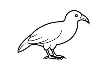Poster - Simple Line Drawing of a Bird Avian Illustration, Outline, Sketch