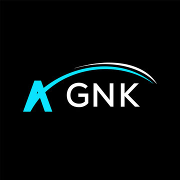 GNK creative minimalist letter logo.