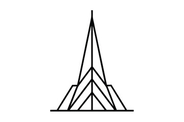 Poster - Abstract Modern Skyscraper Building Architectural Line Art Design