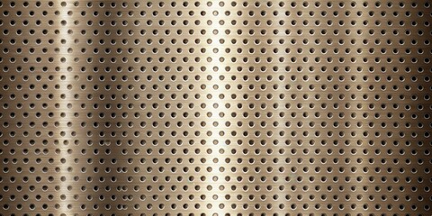 Aufkleber - Metallic Perforated Sheet with Subtle Light Reflection and Brushed Texture