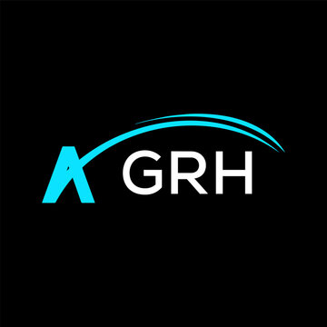 GRH creative minimalist letter logo.	