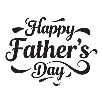 Happy Father's Day typography calligraphy vector design.