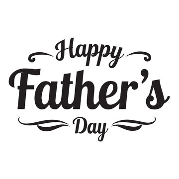 Happy Father's Day typography calligraphy vector design.