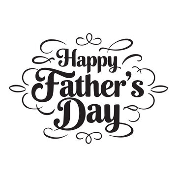 Happy Father's Day typography calligraphy vector design.