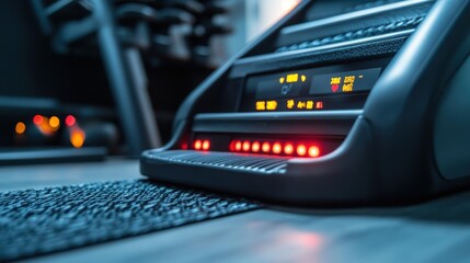 A close up view of a modern display console