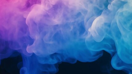 Poster - abstract colorful smoke with pink, blue, and white hues creating a dreamy and ethereal atmosphere fo