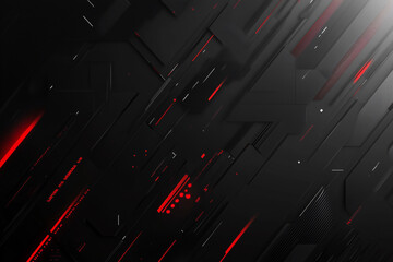 Aufkleber - black and red background with red lines and dots. The background is dark and the red lines and dots are bold and stand out. The image has a futuristic and industrial feel to it