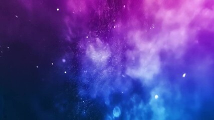 Poster - Vibrant abstract cosmic background with glowing stars, soft bokeh effects, and deep colors creating a dreamy and ethereal atmosphere for creative designs