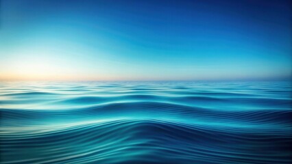 Aufkleber - Serene Ocean Waves at Dawn A Tranquil Seascape of Gentle Undulations Under a Clear Sky
