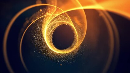 Poster - Abstract digital background with glowing particles and swirls creating a mesmerizing motion effect suitable for a variety of creative projects.