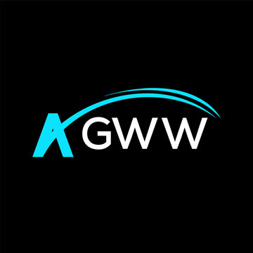 GWW creative minimalist letter logo.	