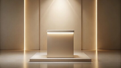 Aufkleber - Illuminated Minimalist Display Platform with Subtle Ambient Lighting