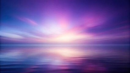 Aufkleber - Serene Twilight A Dreamlike Seascape of Purple and Lavender Hues Reflecting the Peaceful Calm of a Gentle Ocean at Sunset