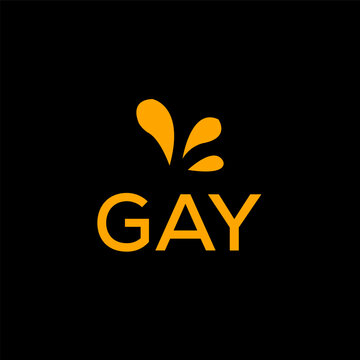 GAY creative minimalist letter logo.		
