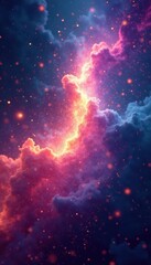 Wall Mural - cosmic dust swirls, vibrant hues, ethereal glow, infrared, mystical