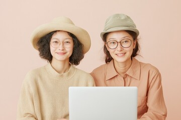 Aufkleber - Mindful Digital Collaboration Soft Neutrals and Tech Empowerment - Inclusive Workplace Learning for Multigenerational Creative Professionals