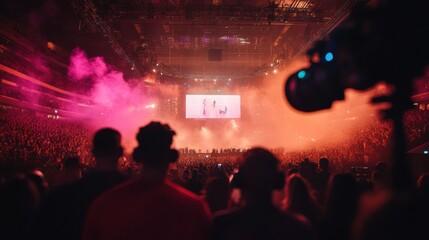 Aufkleber - Immersive Digital Experience High-Energy Concert Spectacle with Vibrant Production Lighting, Crowd Engagement, and Cinematic Live Event Storytelling for Next-Gen Entertainment Marketing