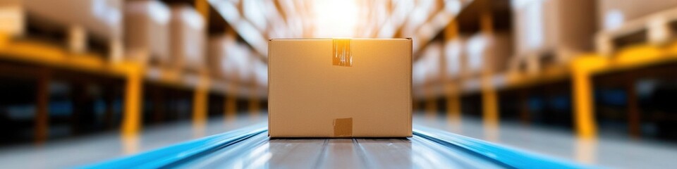 Aufkleber - AI-Powered Logistics Revolution Smart Warehouse Automation with Hyper-Efficient Cardboard Package Tracking in Next-Gen Supply Chain Ecosystem