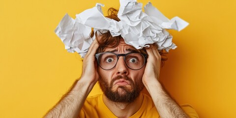 Poster - Mental Load Crisis Millennial Professionals Overwhelmed Workspace Visualization - Burnout Culture and Productivity Anxiety in High-Stress Digital Era