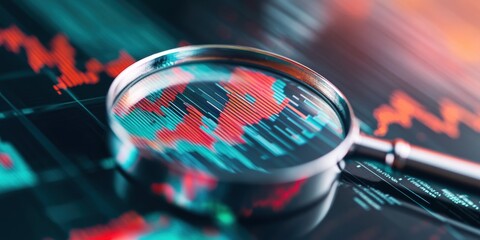 Aufkleber - Quantum Market Intelligence Advanced Financial Analytics with Precision Magnification - Disruptive Tech Visualization for Strategic Investment Forecasting in 2025