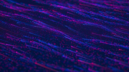 Poster - big data light speed flow. abstract digital data stream of quantum computing. cyberspace of qubit tr