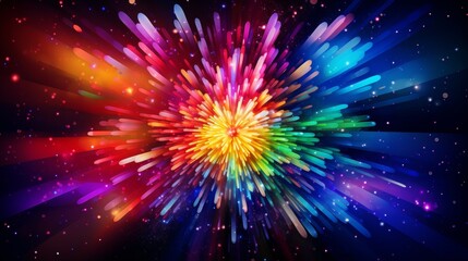 Poster - Vibrant monochromatic background with adjusted light rays for enhanced visual impact